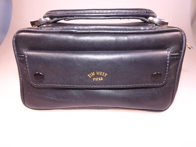 New Tim West Pipes 2 Pipes De Luxe HQ Leather Bag Soft & Supple w/a Handle
