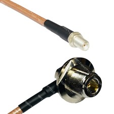 RG400 SMA FEMALE to N Female Bulkhead Angle RF Cable FAST-SHIP LOT