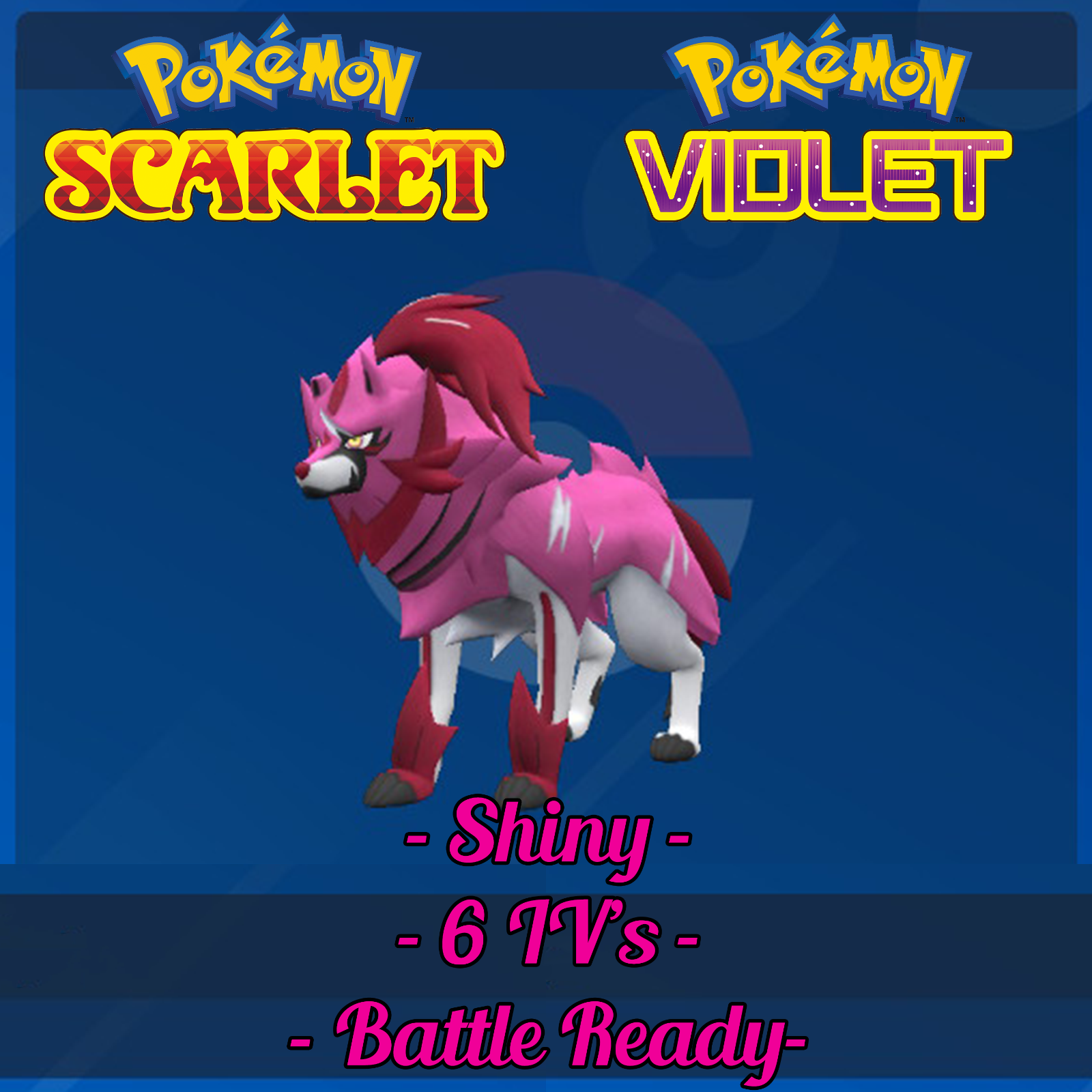 Pokemon Scarlet and Violet Shiny Zamazenta 6IV-EV Trained