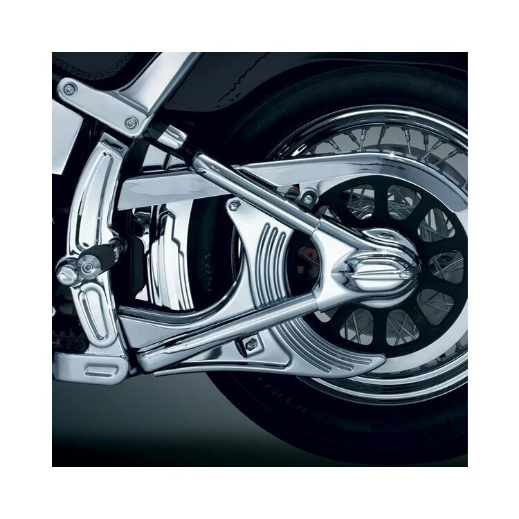 Cubiertas de basculante cromadas Kuryakyn 7815 Harley Softail Fat Boy, FatBoy Lo Foto 2 de 4