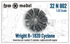 NEW! Wright R-1820 Cyclone aircraft engine (Full) - 1/32 scale resin [32N802]