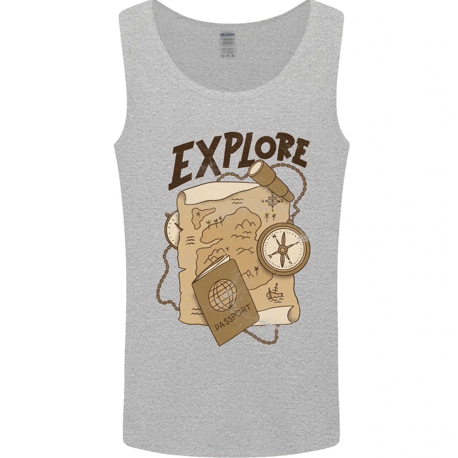 Explore Travel Orienteering Mountaineering Mens Vest Tank Top