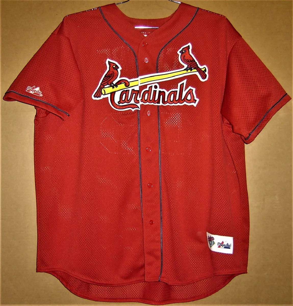 ST. LOUIS CARDINALS MARK MCGWIRE #25 RED MESH Majestic Size 2XL JERSEY