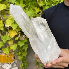 1900g Natural White Clear Quartz Crystal Cluster Raw Healing Specimen