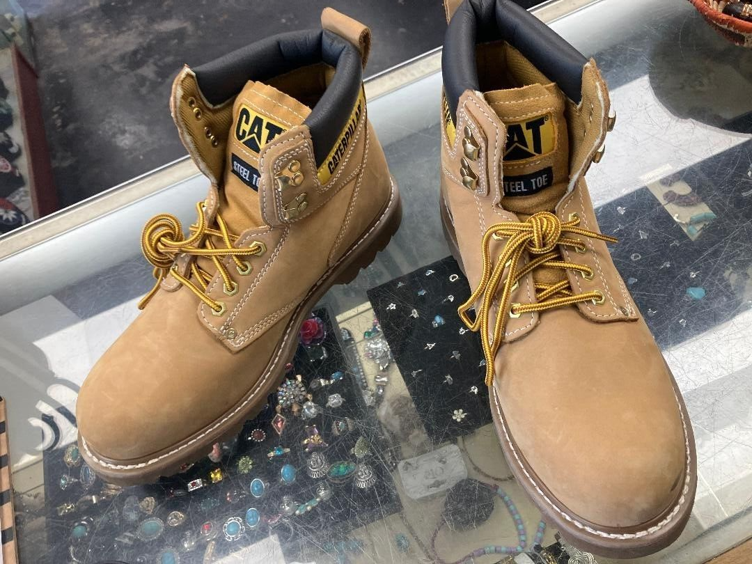 Caterpillar CAT Mens Second Shift Steel Toe Honey Leather Work