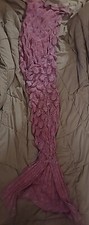 Mermaid Tail Blanket for Kids, Hand Crochet Snuggle Mermaid, All Seasons 80"