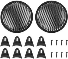 2 X 10'' Inch Car Audio Speaker Woofer Subwoofer Metal Black Waffle Grill Cover