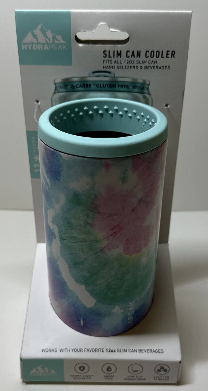 HydraPeak Slim Can cooler. Works with your favorite 12oz slim can beverages. NEW