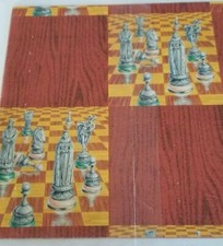 Vintage Cleo Gift Wrap Chess set wooden all occasion new made in usa