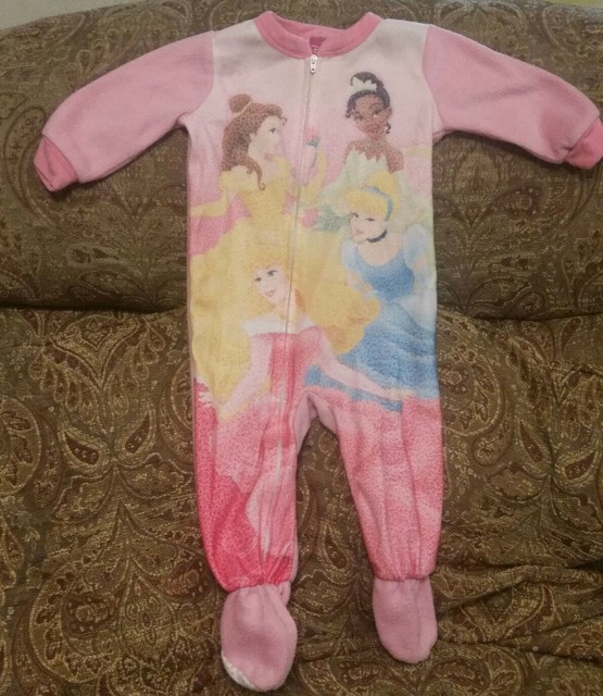 Disney Princess Pink & Multi Color 1pc Blanket Sleeper Size 12 months