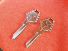 2 Dodge Plymouth Chrysler Truck Mopar Logo Nos Ignition Key Blanks 320514
