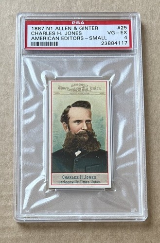 1887 N1 Allen & Ginter American Editors #25 CHARLES H. JONES PSA 4