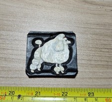 Vintage Leather Poodle Dog Keychain