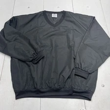 Augusta Sportswear Black V Neck Pullover Windbreaker Unisex Adults Size XXL