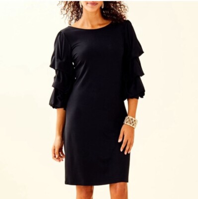 black lilly pulitzer dress Lilly Pulitzer Leonie Dress (Size S) (Onyx)