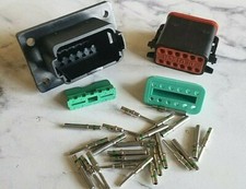 Black Deutsch DT Series 12-Pin Flange Connector Kit 14-16AWG Solid Contacts, USA