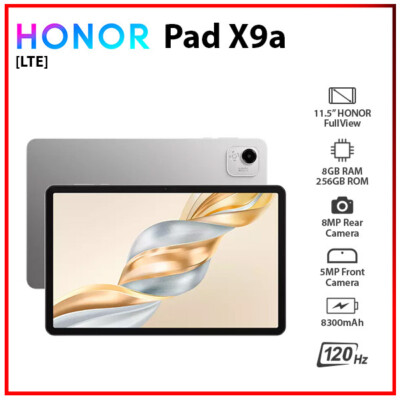 (WiFi+4G) HONOR Pad X9a LTE 8GB+256GB Octa Core Bluetooth Android PC Tablet