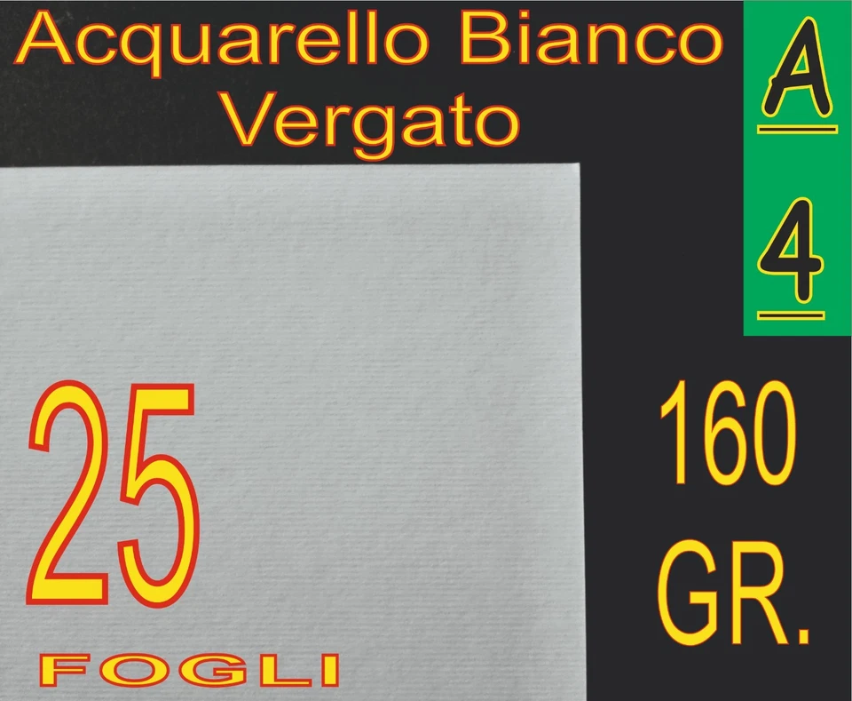 25 FOGLI CARTA VERGATA RILIEVO RUSTIC BIANCO X STAMPANTI LASER-INKJET A4