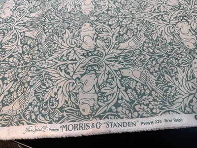 Morris & Co  Standen  BRER RABBIT 100% Cotton Fabric 106  x 44  Teal