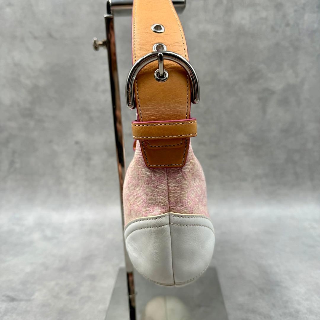 Coach One-Shoulder Bag, Pink Canvas Signature 6351 - Gem
