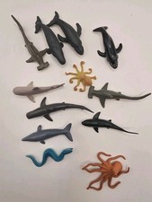 Ocean Sharks Whales Octopus More Toy Figures Plastic 3"L Realistic