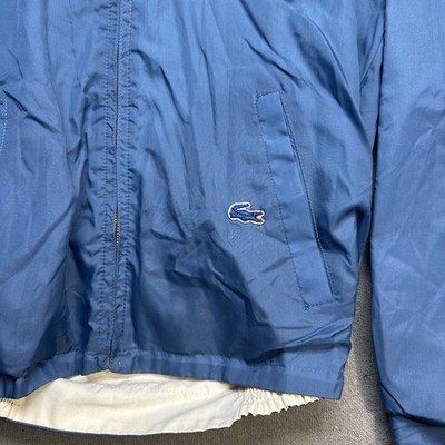 Vintage Lacoste Reversible Blue White Bomber Jacket Men's Small