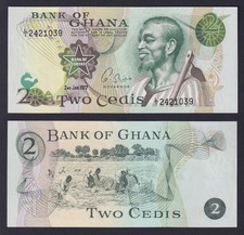 Ghana 2 Cedis 1977 P.-14c FDS/UNC
