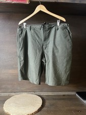 Hang Ten Mens GREEN DRAWSTRING Shorts Size 40 Stretch Board Shorts INSEAM 11"