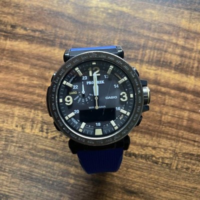 CASIO PRO TREK PRG600YB Solar Watch Analog Digital Triple Sensor Black From JP