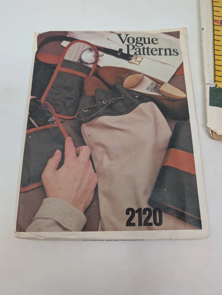 3 Vintage Vogue Sewing Pattern Duffle Bag School Bus Kids Poodle Purse 70s - Image 2 of 4