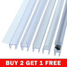 6/8mm&2M F/H Bath Door Shower Screen Enclosure Seal Strip for 6/8mm Glass Shape