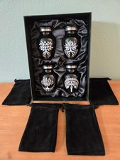BRAND NEW MINI CREMATION URN SET ,TREE OF LIFE DESIGN, SET OF 4, BLACK
