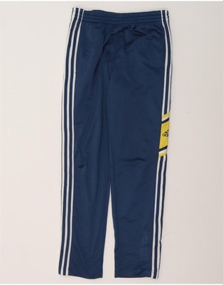 Adidas Mens Graphic Tracksuit Trousers UK 36/38 Small Navy Blue Colourblock AD04