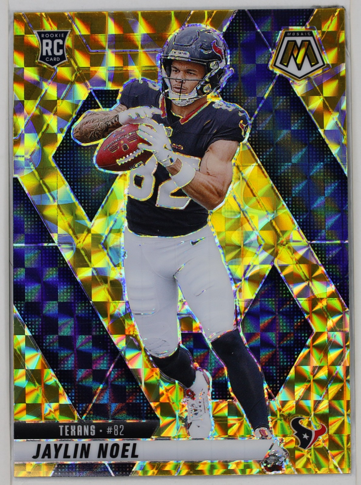 2025 Panini Jaylin Noel Mosaic RC Rookie #373 Reactive Yellow Mosaic Prizm