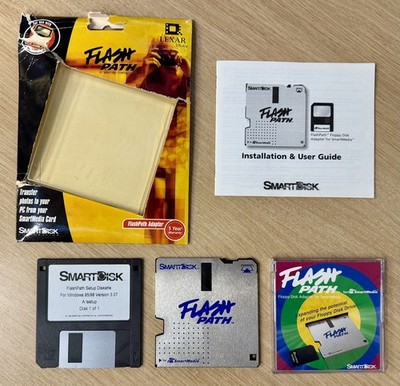 Original SmartDisk Flash Path, Media Floppy Disk to Card Reader, Retro PC, Win 95