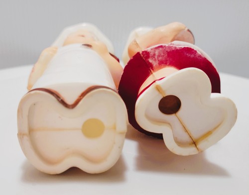 Vintage Plastic Campbells Soup Kids Salt and Pepper Shakers 4 1/2" - Picture 6 of 11