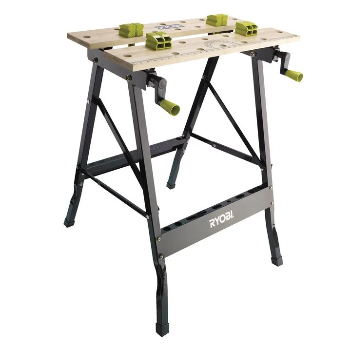 Ryobi RWB01 Banco da Lavoro Pieghevole - Bamboo e Acciaio 100kg