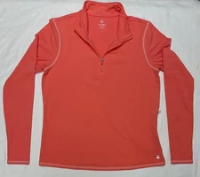 SOYBU Women's 1/4 Zip Pullover Thumbhole Active-Top Long Sleeve, Size: M, Pink.