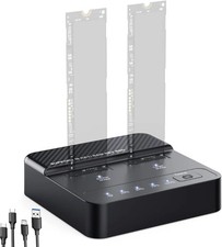 Dual Bay NVMe SSD Cloner Duplicator 20Gbps USB 3.2 Gen 2x2 M.2 Dock Offline R...