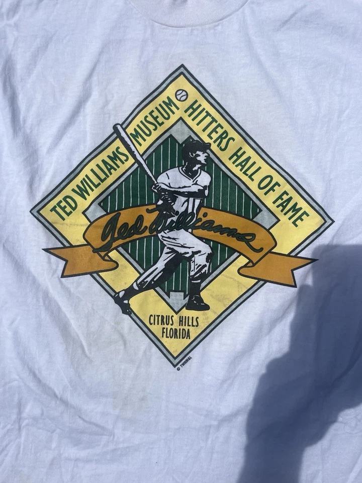 Camisa De Colección Años 90 Ted Williams Museum Hitters Salón de la Fama Citrus Hills Florida Foto 2 de 4