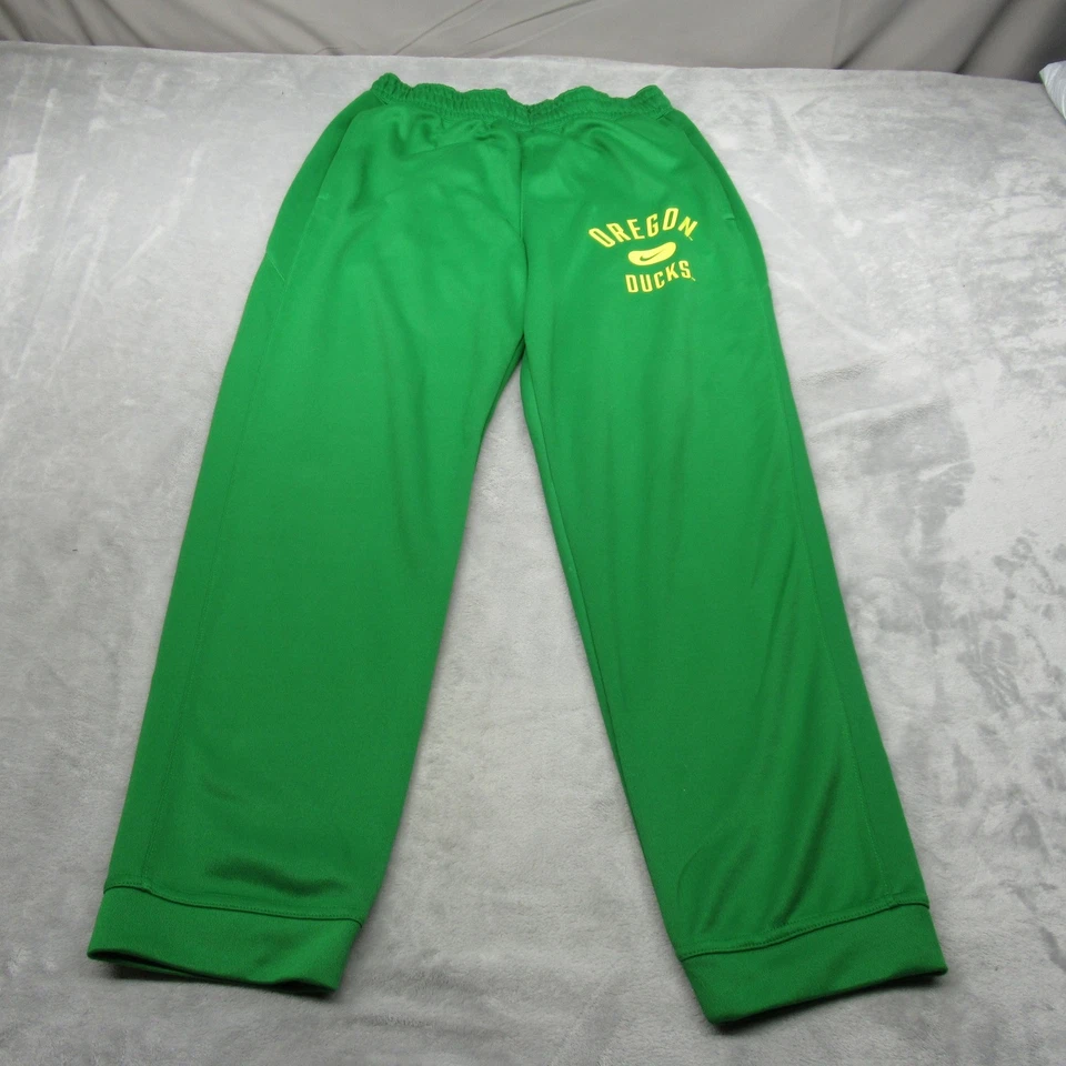 Oregon Ducks Sweat Pants Men Medium Nike Green Dri-Fit Drawstring Track 28x29 - Image 2 of 4