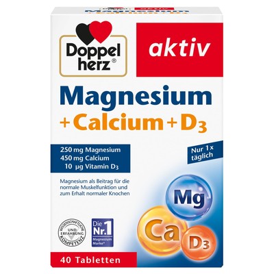 Doppelherz Magnesium + Calcium + D3 - als 79.2 g (1er Pack), Weiß 
