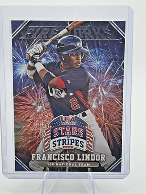 2015 Panini Stars and Stripes - Fireworks Francisco Lindor #2 (RC)