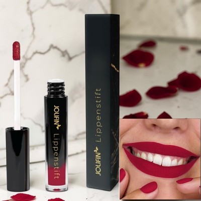 Jolifin Liquid Lippenstift Matt Red Rouge Kussecht Vegan Jojobaöl Vitamin