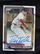 2024 Payton Tolle Bowman Chrome Rookie Auto NM/MINT Plus Base Refractor.