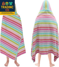 Hooded Bath Towel Wrap - 100 Cotton Terry Large Oversized Hooded Kids Towel - T