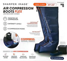 Sharper Image Air Compression Boots Flex Multispeed Blue Corded Size L-XL 