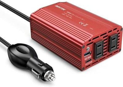 BESTEK 300W PD Inverter Zigarettenanzünder Steckdose wandelt DC12V in AC100V um