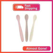 WeeSprout Silicone Baby Spoons - First Stage Infant Feeding Utensils With Soft-T
