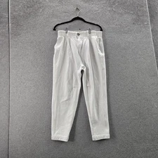 Youngla Men Pants 30R White Cotton Nylon Trouser 620 Tapered